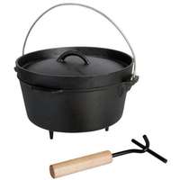 Versatile cast iron cooking pan